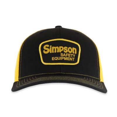 Simpson Safety - Simpson Safety 45015G Hardware Hat Black/Gold Snap-Back