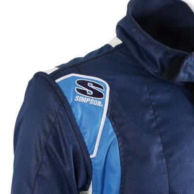 Simpson Safety - Simpson Safety SC04401 Supercoil Racing Suit XL Navy/Bush Blue/White