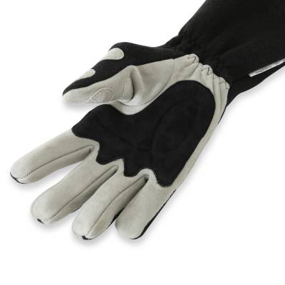 Racequip - RaceQuip 358602RQP 358 Series 2-Layer Nomex Long Race Gloves Gray/Black Small