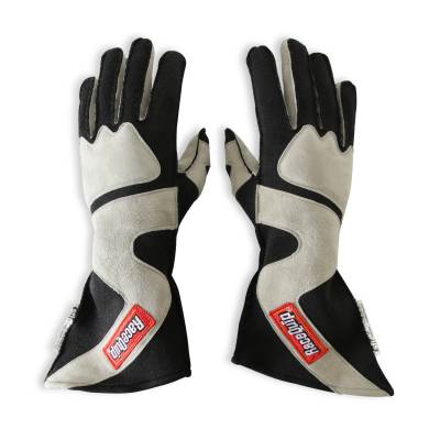 Racequip - RaceQuip 359603RQP 359 Series 2Layer Nomex Outseam Race Gloves Gray/Black Medium