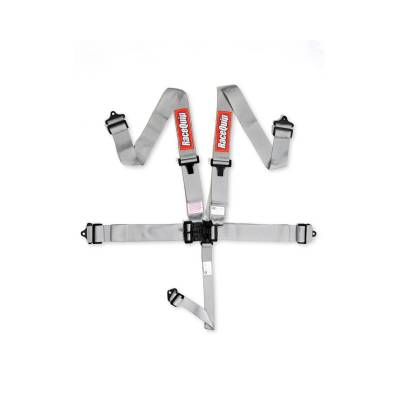 Racequip - RaceQuip 711061RQP Latch & Link 5 Point Harness Platinum 3" Lap/Shoulder 2" Sub