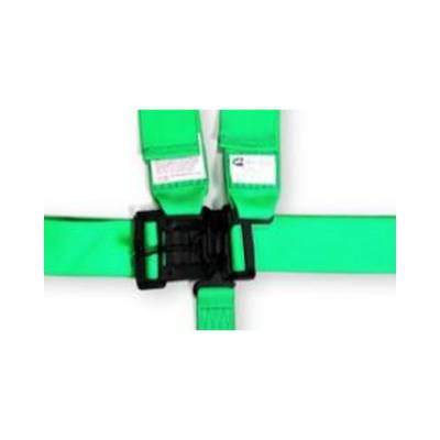 Racequip - RaceQuip 711071RQP Latch & Link 5 Point Harness Green 3" Lap/Shoulder 2" Sub
