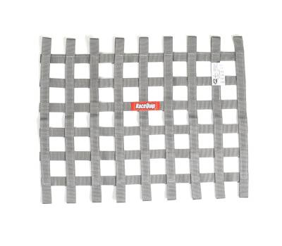 Racequip - RaceQuip 725065RQP Ribbon Style Race Car Window Net Platinum 18"H x 24"W
