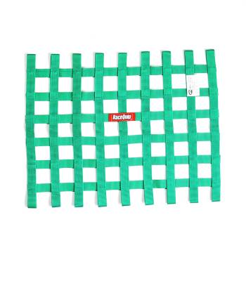 Racequip - RaceQuip 725075RQP Ribbon Style Race Car Window Net Green 18"H x 24"W