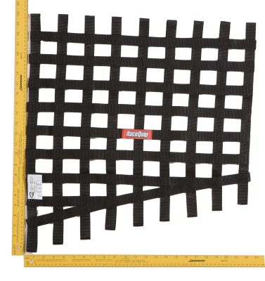 Racequip - RaceQuip 729005RQP Ribbon Style Drag Race Window Net Black 24"-18"H x 23"W
