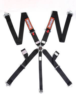 Racequip - RaceQuip 742002RQP Camlock 5 Point Harness Black 3" Lap/Shoulder 2" Sub