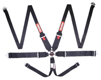 Racequip - RaceQuip 746006RQP Camlock 6PT HANS Harness Black 3" Lap 3-2" Shoulder 2" Sub
