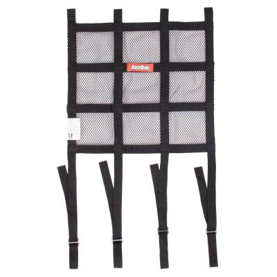 Racequip - RaceQuip 822001RQP Hybrid Mesh/Ribbon Window Net w/Straps Black 15"H x 18"W