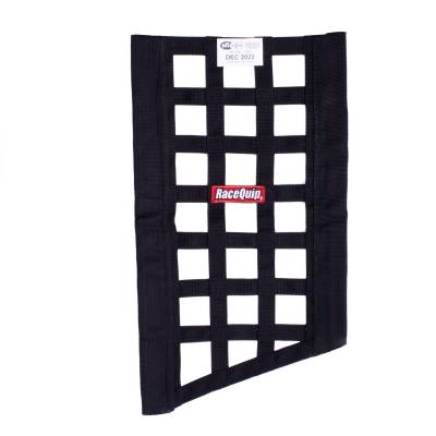 Racequip - RaceQuip 829535RQP Ribbon Style Funny Car Window Net Black 22" To 18"H x 12"W
