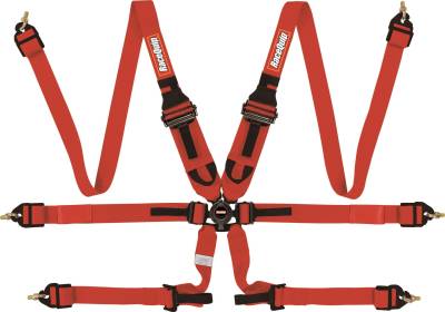 Racequip - RaceQuip 855015RQP 6PT Camlock Harness Red 3-2" HANS Shoulders FIA 8853-2016