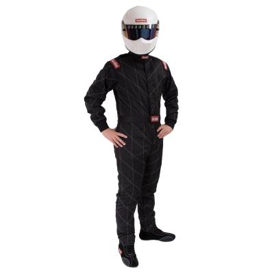 Racequip - RaceQuip 91609039RQP One Piece Multi Layer Fire Suit Black Medium