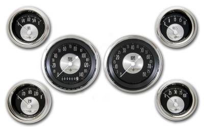 Classic Instruments - Classic Instruments AT01SHC American Tradition Stainless Steel 6-Gauge Set