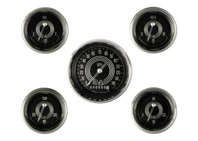 Classic Instruments - Classic Instruments V8SR00SHC V8 Speedster 5- Gauge Set for GM