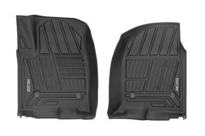 Rough Country Suspension Systems - Rough Country FF-2161 Front Floor Liners Black for 19-24 Silverado/Sierra