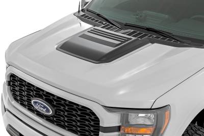Rough Country Suspension Systems - Rough Country HS30010-RCGB Cowl Hood Scoop Black for 21-24 Ford F150