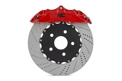Rough Country Suspension Systems - Rough Country Performance Front Brake Upgrade Kit Red for Wrangler JL 95105