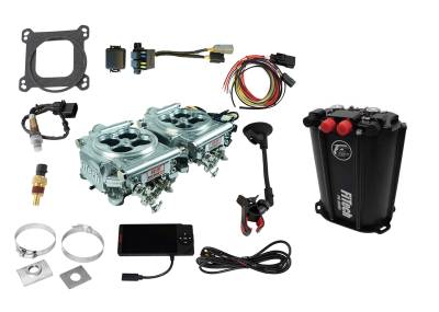 FiTech Fuel Injection - FiTech Fuel Injection 35465 Go EFI 2x4 1200 HP Bright Aluminum EFI System