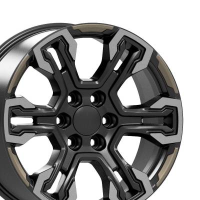 OE Wheels LLC - OE Wheels CV65 20x9 6x5.5 26mm Gloss Black/Machined CV65-20090-6550-26MB12