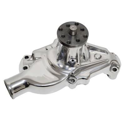 PRW - PRW 1435010 Hi-Perf Aluminum Water Pump for 55-72 Chevy SB Short-Style Polished