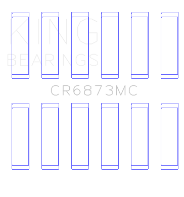 King Engine Bearings - King Bearings CR6873MC0.5 CONNECTING Rod Bearing SET for TOYOTA 2GR-FE 3GR-FE