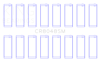 King Engine Bearings - King Bearings CR8048SM CONNECTING Rod Bearing SET for CHRYSLER 345 370 16V