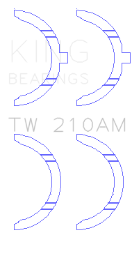 King Engine Bearings - King Engine Bearings TW 210AM THRUST WASHER SET for 5R/M/2M/3M/4M/5M/