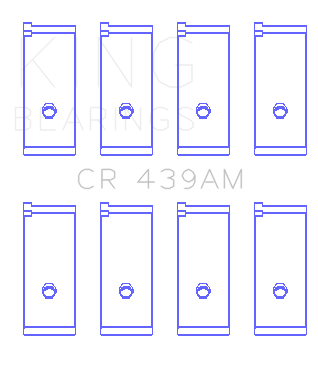 King Engine Bearings - King Bearings CR 439AM Connecting Rod Set for Honda A18A1 A20A1 B20A3