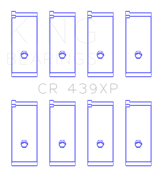 King Engine Bearings - King Bearings CR 439XP Connecting Rod Bering Set for Honda 4 B18A1/B18B1