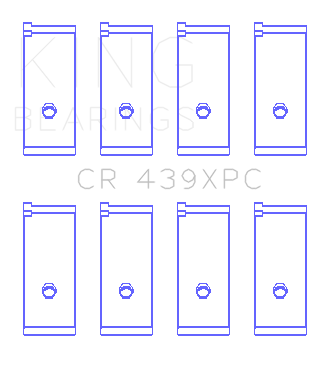King Engine Bearings - King Bearings CR 439XPC STDX Connecting Rod Bering Set for Honda 4 B18A1/B18B1