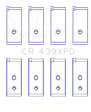 King Engine Bearings - King Bearings CR 439XPD Rod Bearing for 84-89 Accord 90-01 Integra 83-90 Prelude