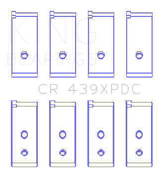 King Engine Bearings - King Bearings CR 439XPDC Connecting Rod Bearing Set for Honda 4 B18A1/B18B1