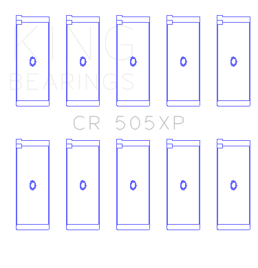 King Engine Bearings - King Bearings CR 505XP Connecting Rod Bering Set for AUDI ABB ABM ADP PP RN