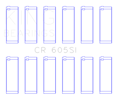King Engine Bearings - King Bearings CR 605SI Connecting Rod Bering Set GM 2.8L 3.4L V6 173CI 207CI