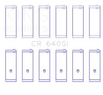 King Engine Bearings - King Bearings CR 640SI Connecting Rod Bering Set for Ford 240CI 3.9L 300CI 4.9L