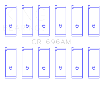 King Engine Bearings - King Bearings CR 696AM Connecting Rod Bering Set for Toyota 5MGE
