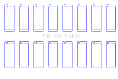 King Engine Bearings - King Bearings CR 803HPN Connecting Rod Set for Chevrolet SBC/265CI/283CI
