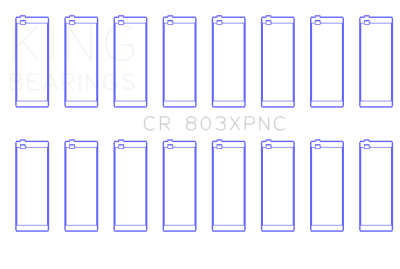 King Engine Bearings - King Bearings CR 803XPNC 001 CONNECTING ROD BEARING SET for CHEVROLET SBC
