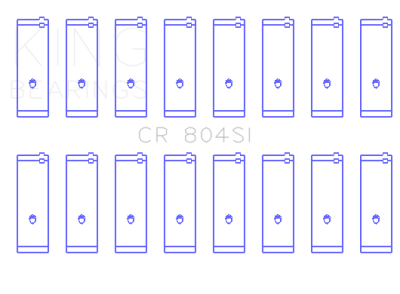 King Engine Bearings - King Bearings CR 804SI Connecting Rod Set for Ford 260CI 289CI 5.0L