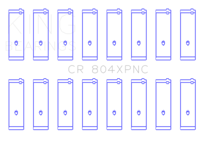 King Engine Bearings - King Bearings CR 804XPNC 001 Connecting Rod Bering Set for Ford 260/289/302/5.0