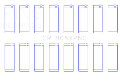 King Engine Bearings - King Bearings CR 805XPNC Connecting Rod Bering Set for Chrysler 273CI 31