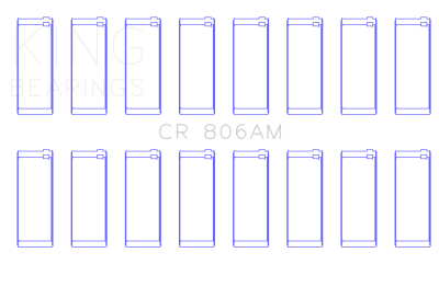 King Engine Bearings - King Bearings CR 806AM Connecting Rod Bearing Set for Chrysler 361CI 383CI