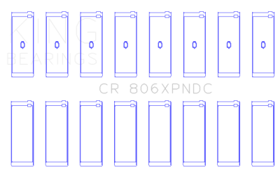 King Engine Bearings - King Bearings CR 806XPNDC Connecting Rod Bering Set for Chrysler 361CI/383CI