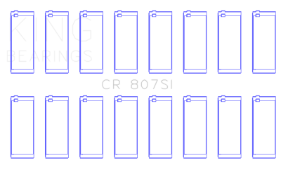 King Engine Bearings - King Bearings CR 807SI 001 Connecting Rod Bering Set SBC 307 350 & GEN III/IV