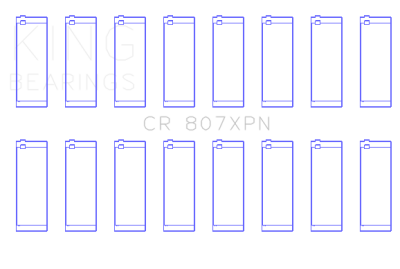 King Engine Bearings - King Bearings CR 807XPN 001 Connecting Rod Bering Set SBC 307 350 & GEN III/IV