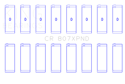 King Engine Bearings - King Bearings CR 807XPND Conrod Bearing Set for 14 Chevy SBC GEN III/IV LS