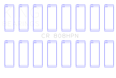 King Engine Bearings - King Bearings CR 808HPN 001 Connecting Rod Set for Chevrolet BBC 369-502