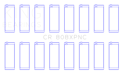King Engine Bearings - King Bearings CR 808XPNC 010 Connecting Rod Set for Chevrolet BBC 369-502