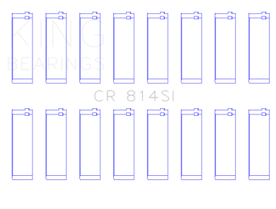 King Engine Bearings - King Bearings CR 814SI Connecting Rod Bering Set for Ford 351CI 5.8L 16V
