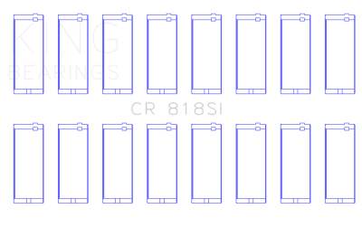 King Engine Bearings - King Bearings CR 818SI Connecting Rod Bering Set for AMC/Jeep 290 304 360 16V