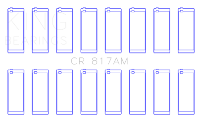 King Engine Bearings - King Bearings CR 817AM Connecting Rod Bering Set for GM 260 307 330 350 403 16V